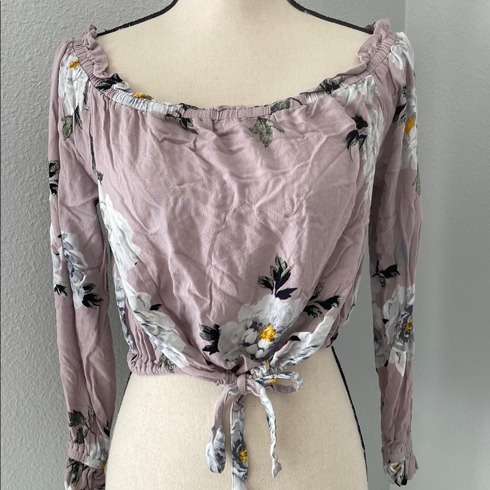 Kendall & Kylie Floral Off-Shoulder Women Top
